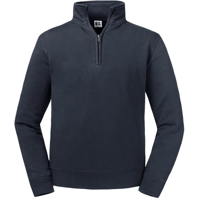 Russell Heren Authentieke Kwartier Ritssweatshirt (Franse marine)