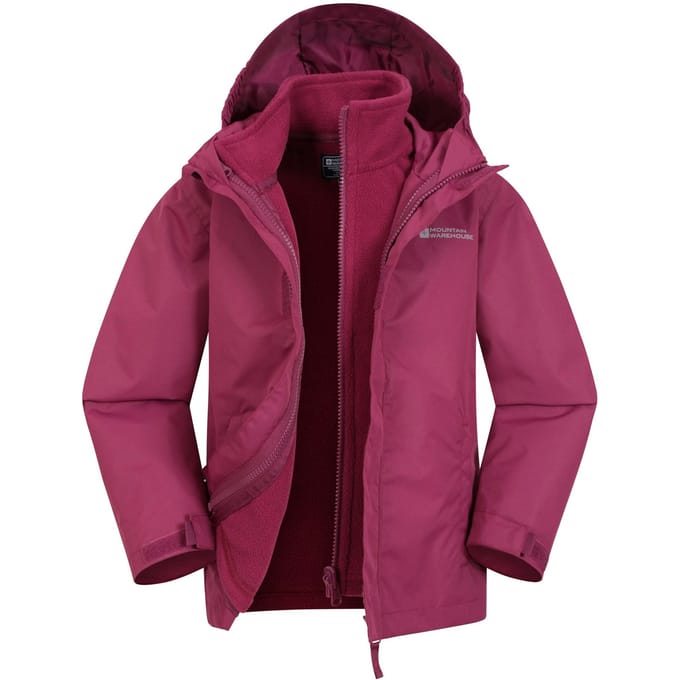 Mountain Warehouse Kinder/Kids Fell 3 in 1 Jas (Roze)