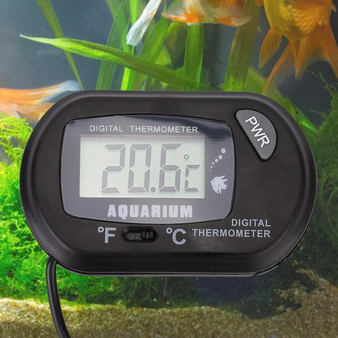-50 celsius +70 celsius  Digitaal LCD Scherm Aquarium Temperatuur Thermometer Vissentank Water Thermometers gray