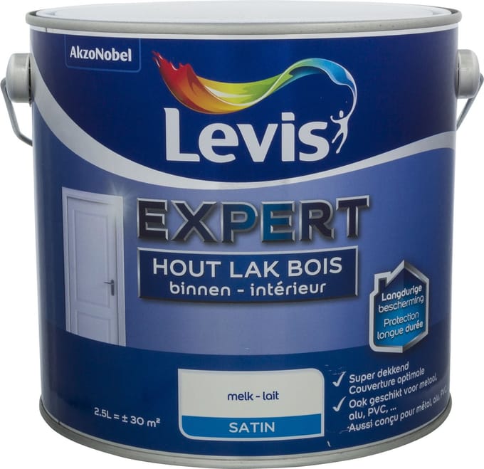 Levis - Expert Hout Lak Binnen Satin - Melk - 2,5 L
