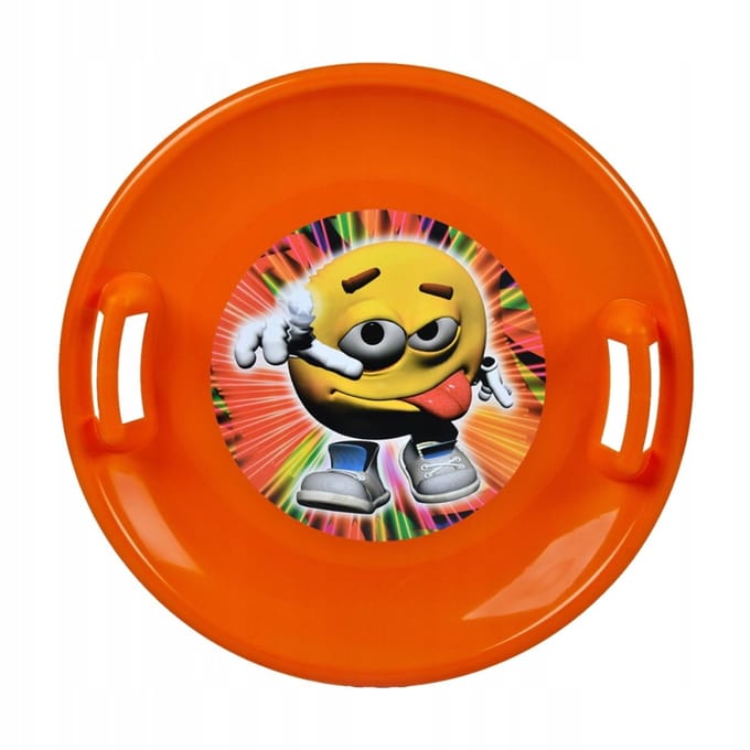 Sleeplank Oranje Jongen Emoji - Stevig Kunststof, Diameter 60 cm