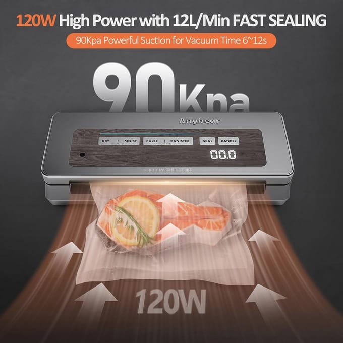 Vacuum Machine 90 kPa 100 W met brede seal voor voedselopslag