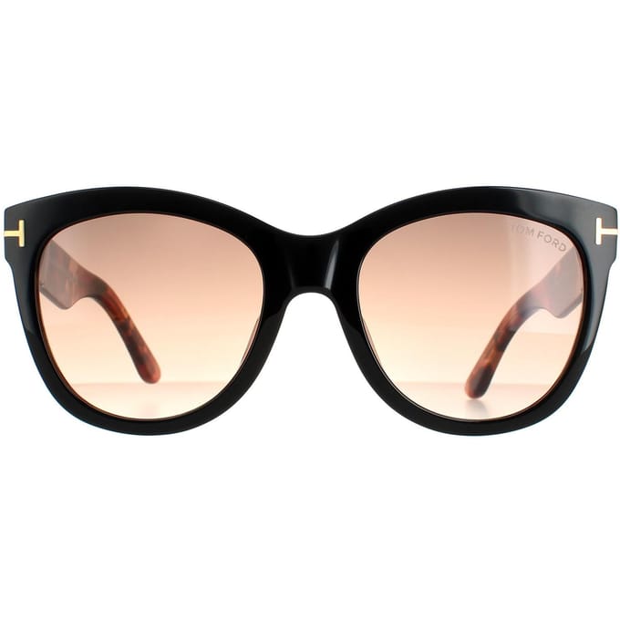 Tom Ford zonnebril Wallace FT0870 05F Zwart Havana Brown Gradiënt