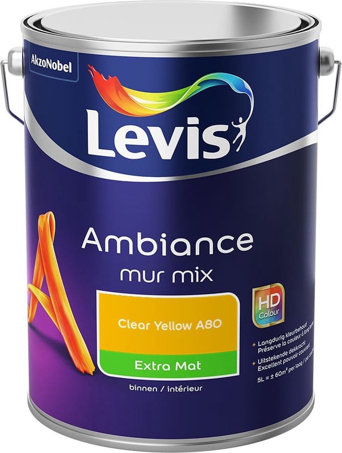 Levis - Ambiance Mur Extra Mat Mix - Clear Yellow A80 - Mengverf - 5 L