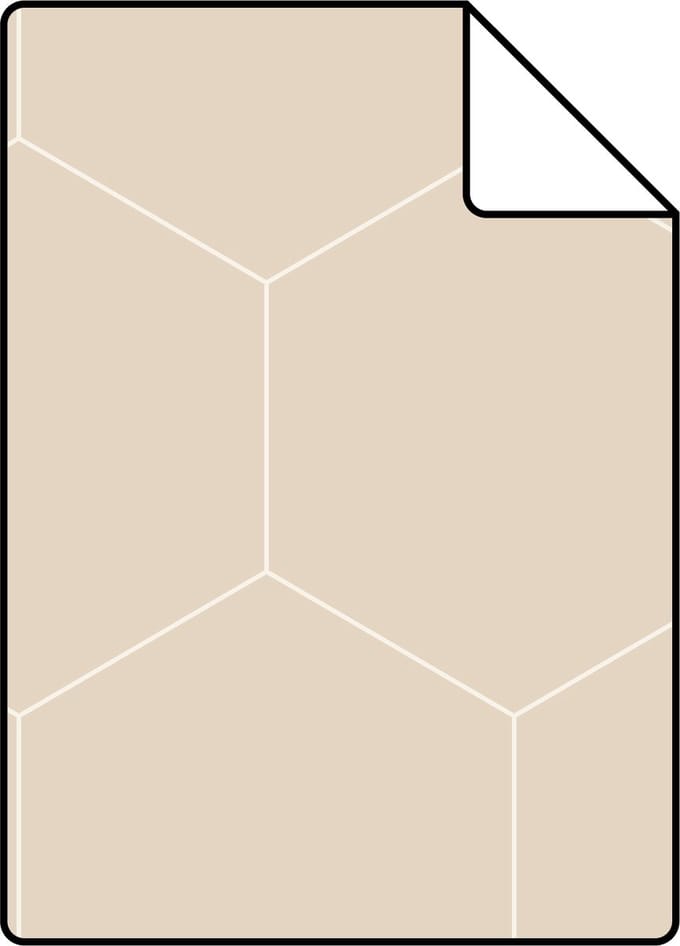 Proefstaal ESTAhome behang hexagon beige - 26.5 x 21 cm - 139552-S