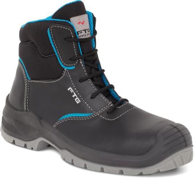 FTG ARROW werkschoen S3 SRC Zwart/Lichtblauw 40