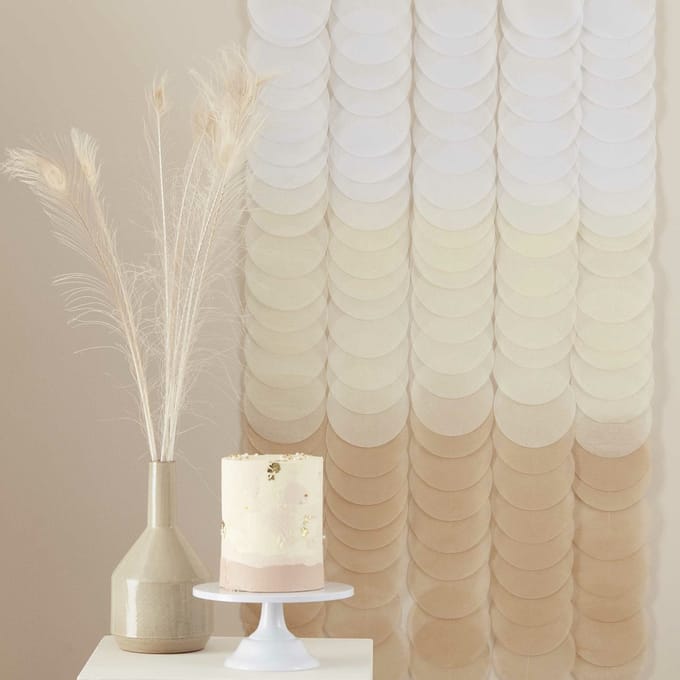 Ginger Ray - Ginger Ray - Neutral Ombre Tissue Paper Disc Party Backdrop