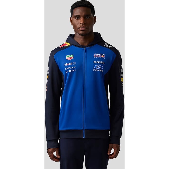 Oracle Red Bull Racing Unisex Teamline Hoodie Met Rits - Night Sky / Surf The Web