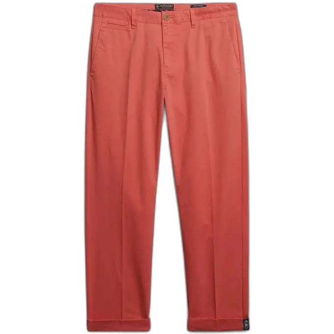 Superdry Premium Chino Normale Pasvorm Red Grootte: 36/32