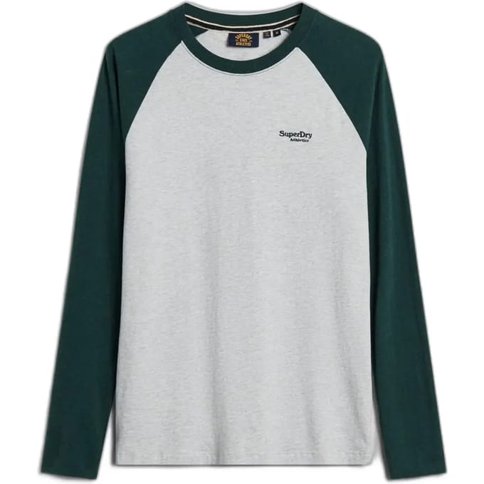Superdry Essential Baseball Lange Mouwenshirt Grijs XL Man
