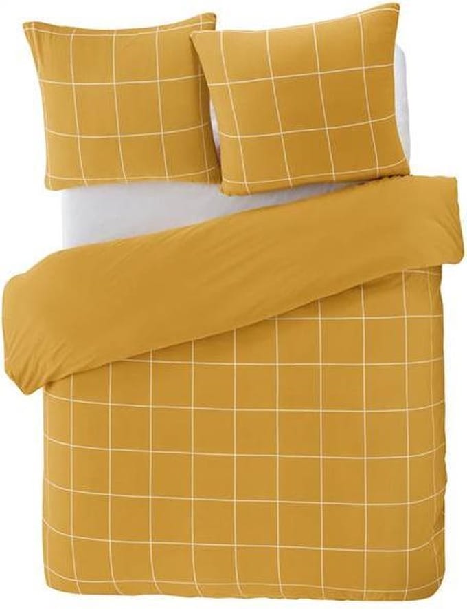 Papillon Hillary - Dekbedovertrek - Eenpersoons - 140x200/220 cm + 1 kussensloop 60x70 cm - Oker