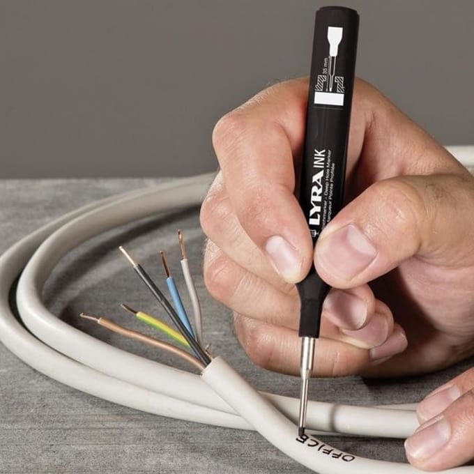 Professionele Ink Markeer Pen voor Stencils en Kluswerk - Zwart