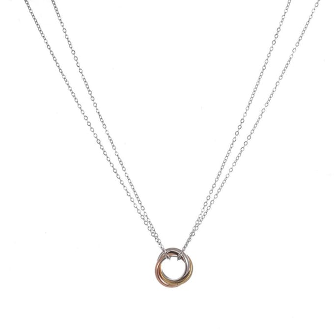 Go Dutch Label Collier 3 verschillende ring Silver N2291-1