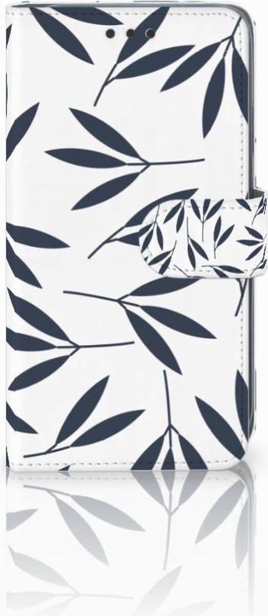 Apple iPhone Xr Hoesje Leaves Blue