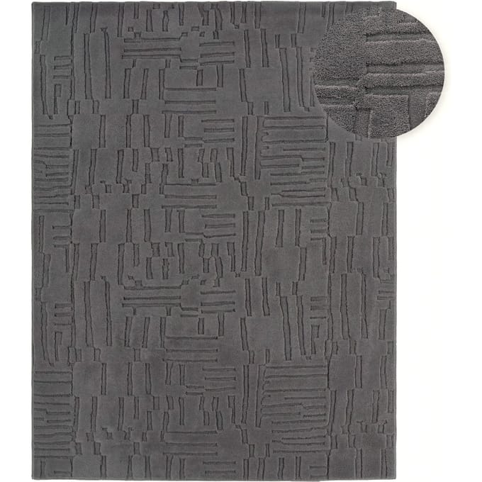 Modern tapijt Tokko antraciet 200x280 cm