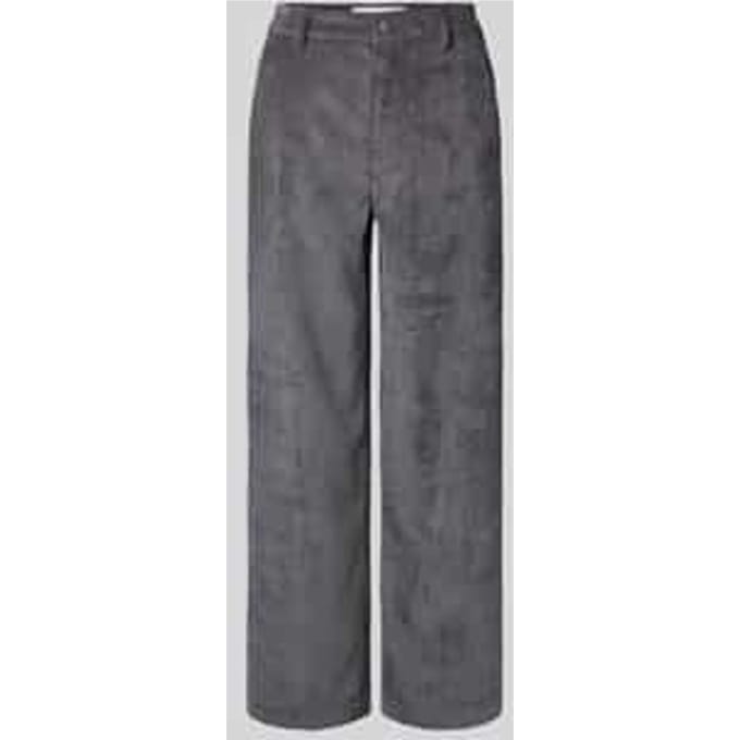Straight leg corduroy broek met ceintuurlussen, model 'YUKI'