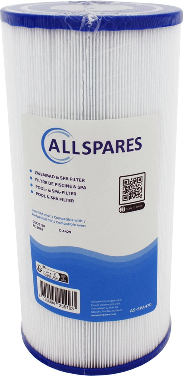AllSpares Spa Waterfilter DSF25-50 / C-4429 / FC-3082 / Nemco 30