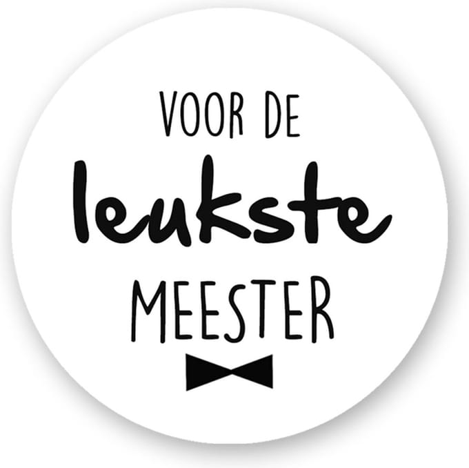 Sluitstickers voor de leukste meester - Sluitstickers Pimp Studio