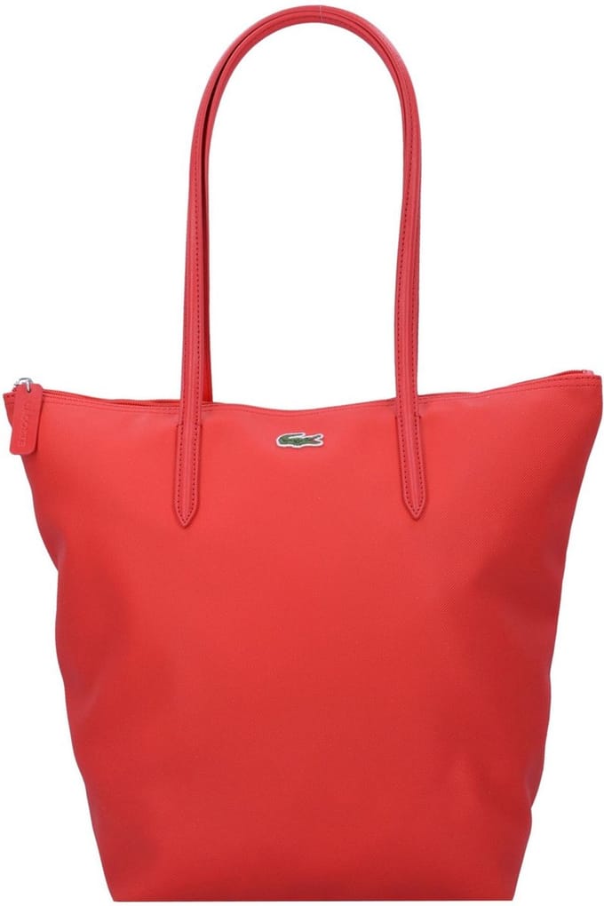 LACOSTE schoudertas L.12.12 Concept Vertical Shopping Bag High Risk Red rood