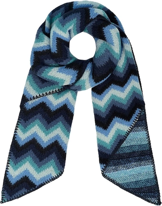 Bijoutheek Sjaal (Fashion) Zig Zag Blauw