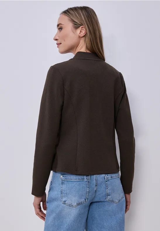 Jersey blazer met textuur