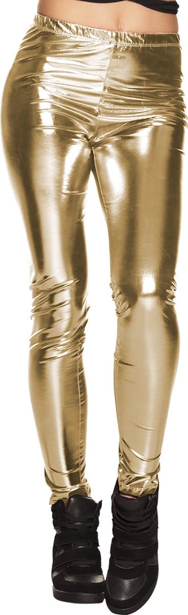 Boland - Legging Metallic goud (M) - Volwassenen - - Festival