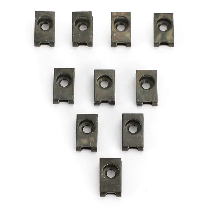 10x Kleine M5 5mm Motorfiets Kuip Veerclips Snelheid Spire Moeren Clip U Moer gray