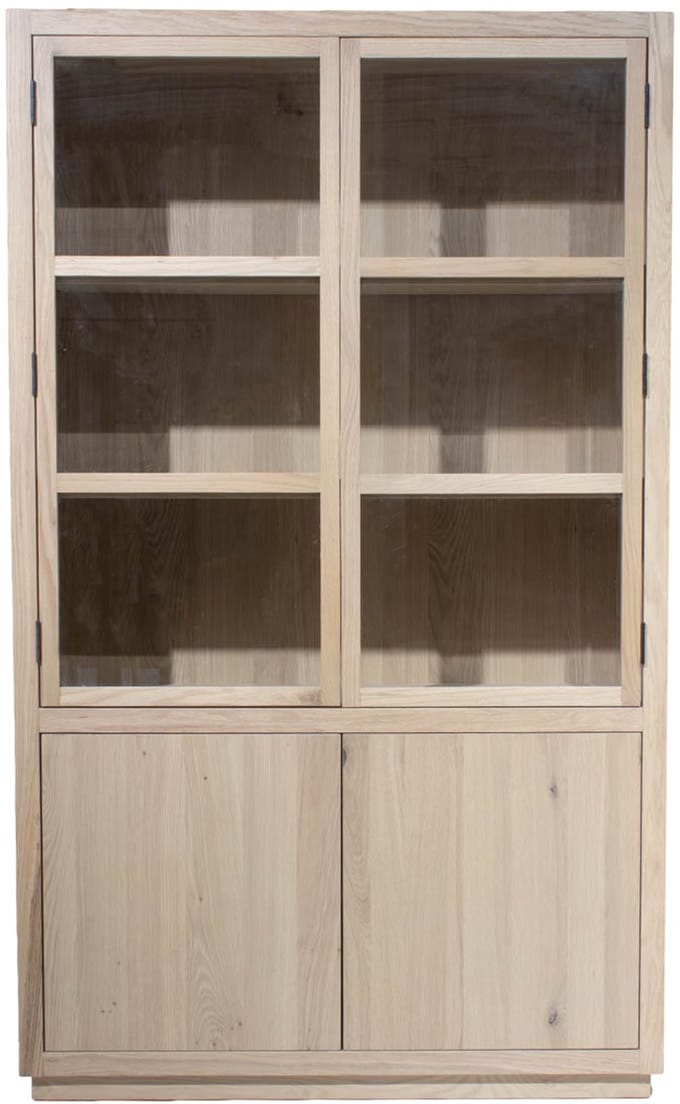 DÉJA Living Vitrinekast Cuenca - Naturel Hout - 120x40x200cm