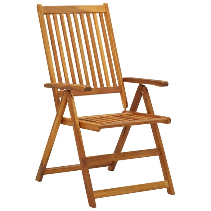 vidaXL - Inklapbare - stoelen - 4 - st - verstelbaar - met - kussens