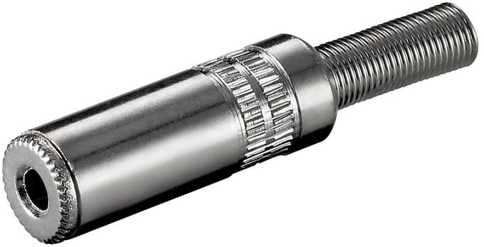 3,5mm Jack (v) connector - metaal - 3-polig / stereo