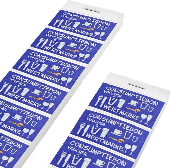 CombiCraft UV-beveiligde Consumptiebonnen Blauw - 5000 Stuks