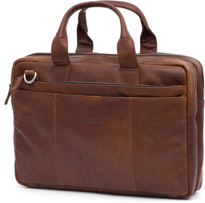 Montreal Tankleurige Leren Laptoptas