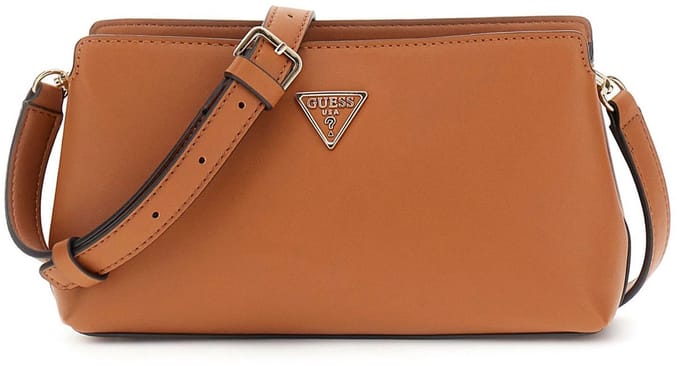 GUESS Schoudertas Talent Crossbody Top Zip Caramel Lichtbruin