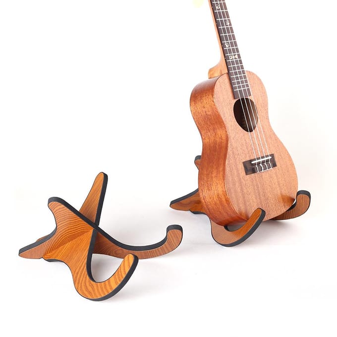 Houten Standaard Draagbare Beugel Houder Plank Montage voor Ukulele Viool orange