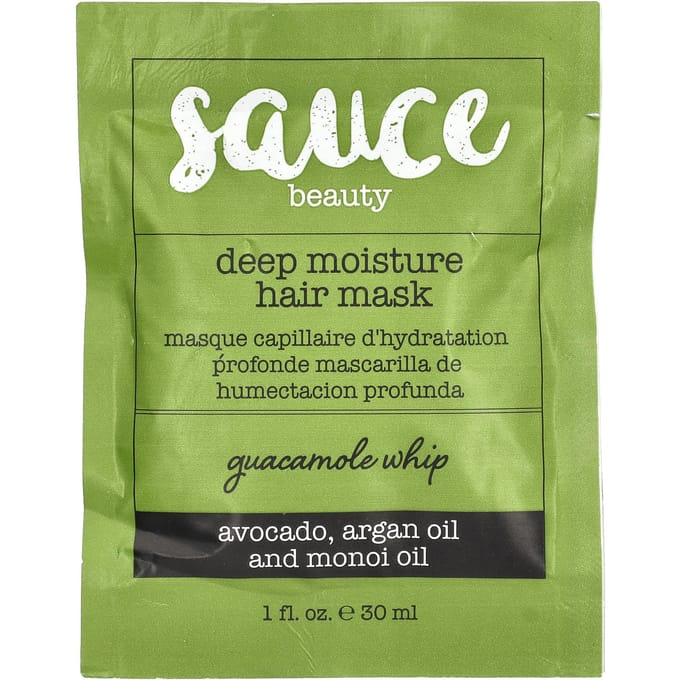 Sauce Beauty, Deep Moisture Hair Mask, Guacamole Whip, 1 fl oz (30 ml) beige