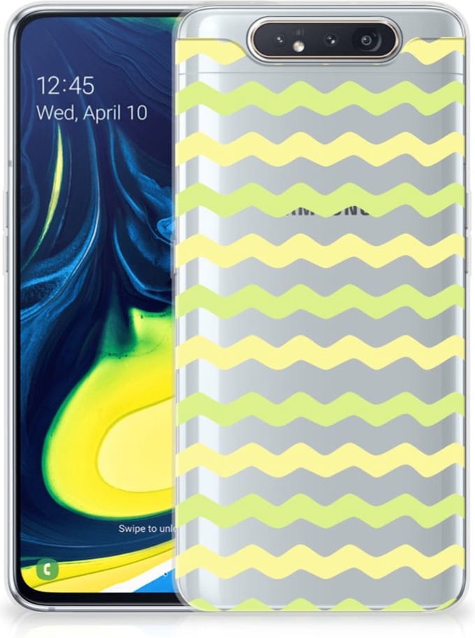 Samsung Galaxy A80 TPU bumper Waves Yellow