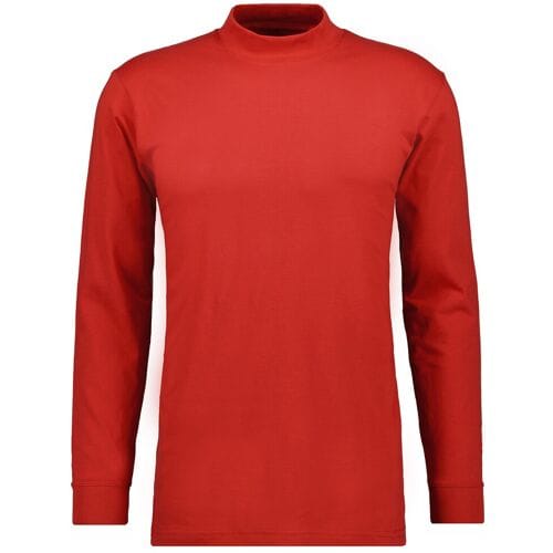 Ragman Long Sleeve Turtle T-Shirt Single Jersey Quality Wijnrood / male