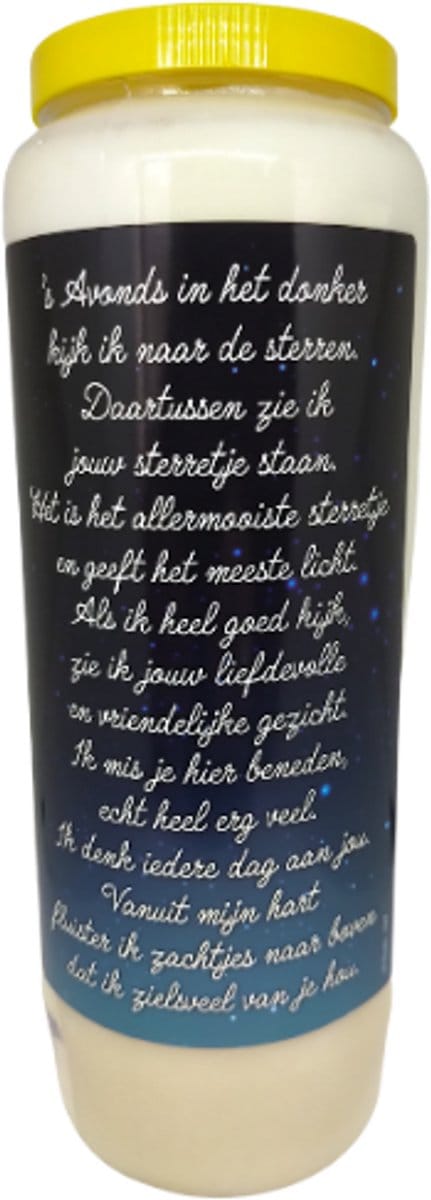 Noveenkaars In het donker - 9 dagen brander - set van 5 stuks