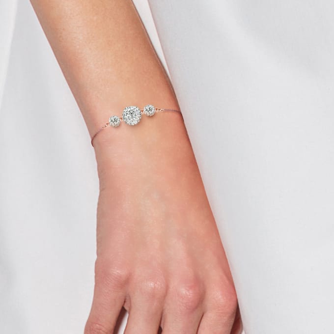 Trilogy Armband Crystal Preciosa White Silver 925 Roze Vergulde