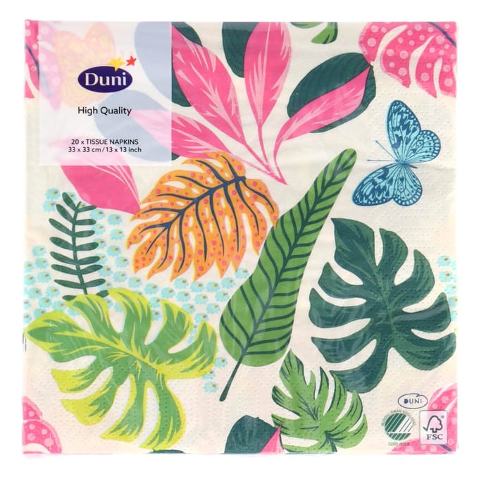 Servetten - 33x33 cm - N/A - Multicolor - Summertime