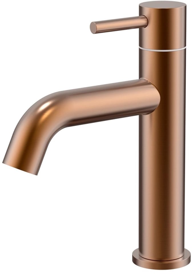 Fonteinkraan Copper één-greeps bediening ronde uitloop inclusief aansluitslangen