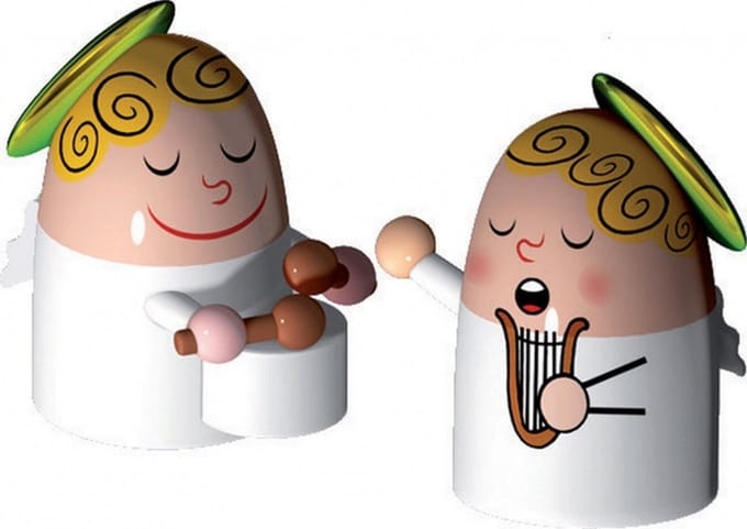 Alessi Kerstengeltjes - Angels Band - AMGI26SET3 - 2 stuks - door Massimo Giacon