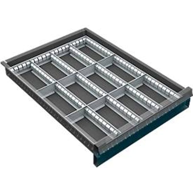 Schuifladeonderverdeling, 12 vakken, 60-120 mm
