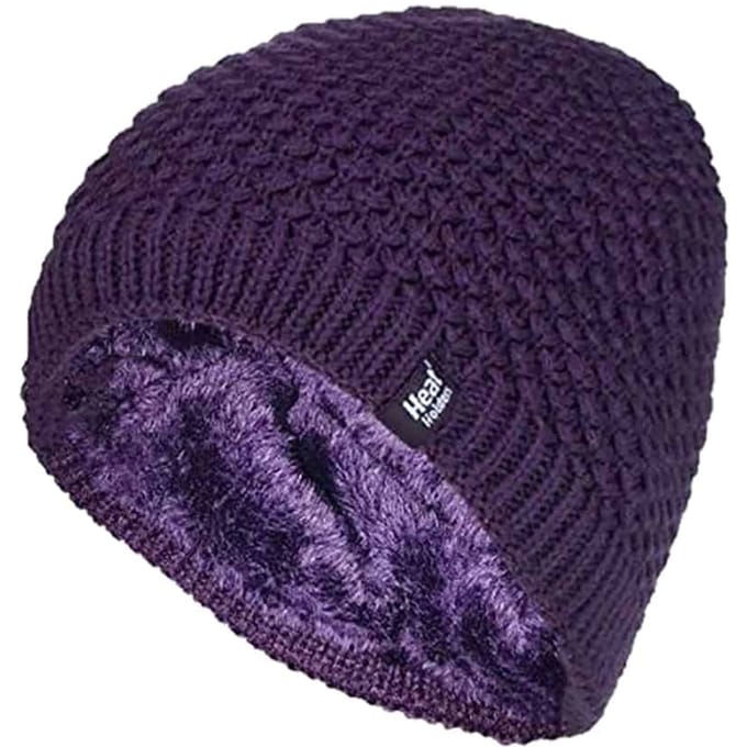 Heat Holders - Gebreide warme thermo muts voor dames - Paars