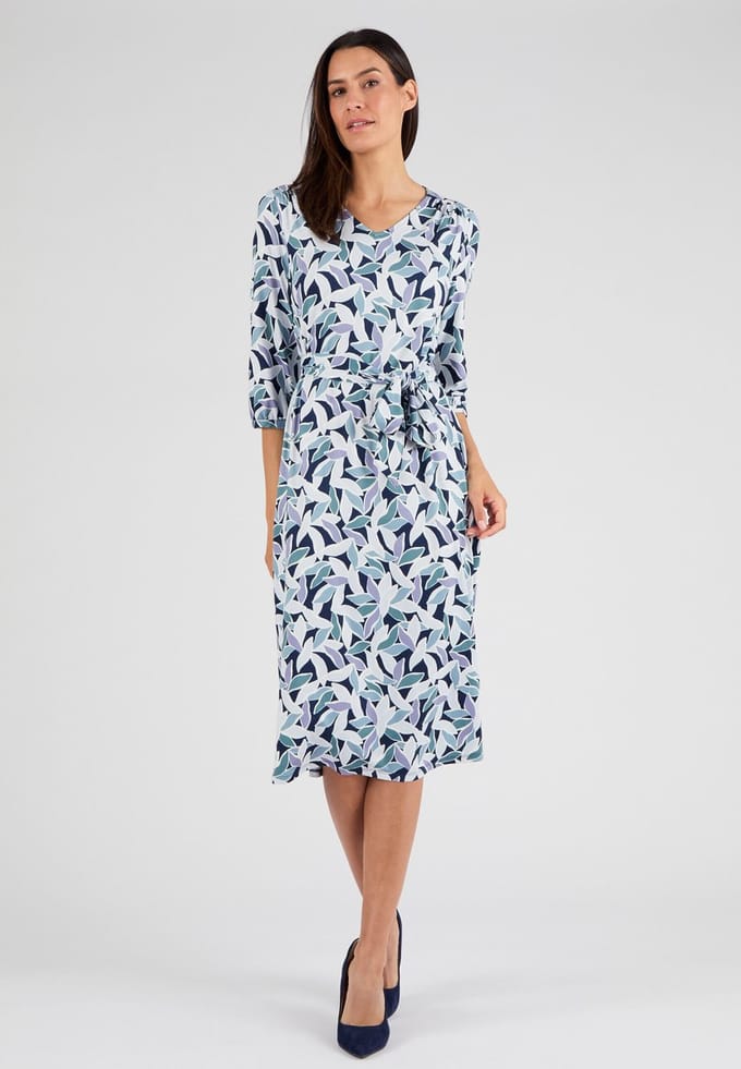 Damart - Jurk van warm tricot - Dames - Groen - M