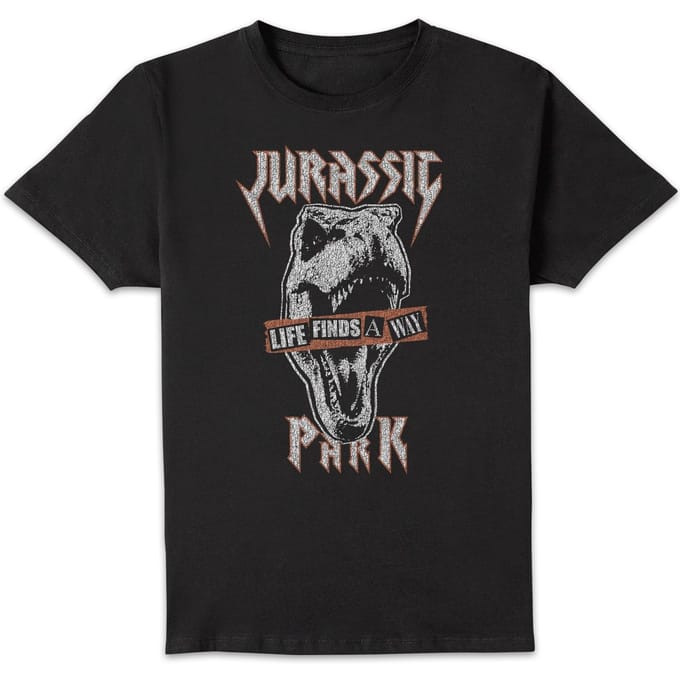 Jurassic Park Rex Punk Men's T-Shirt - Zwart - M