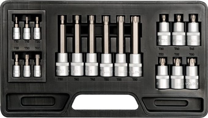 YATO 18-Delige Torx Doppenset (1/4 - 1/2)
