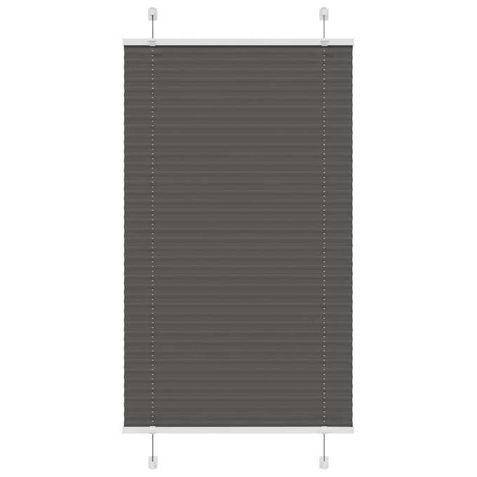 vidaXL - Plissé - rolgordijn - 80x150 - cm - stofbreedte - 79,4 - cm - polyester - zwart