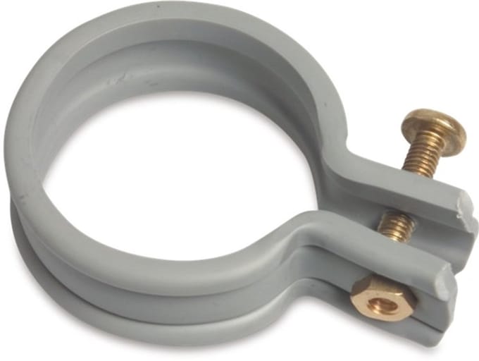 Beugelband PVC-U 75 mm grijs, per 1 stuks