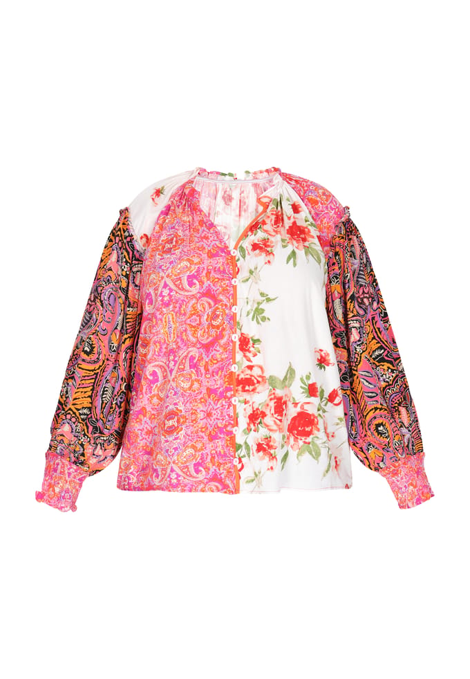 IZIA Grote maat blouse vrouwen roze